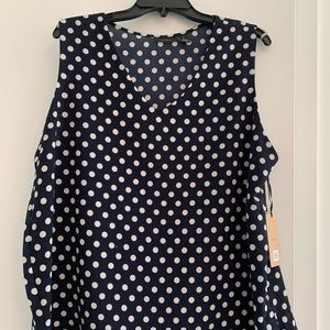 Halogen polka dot tank top